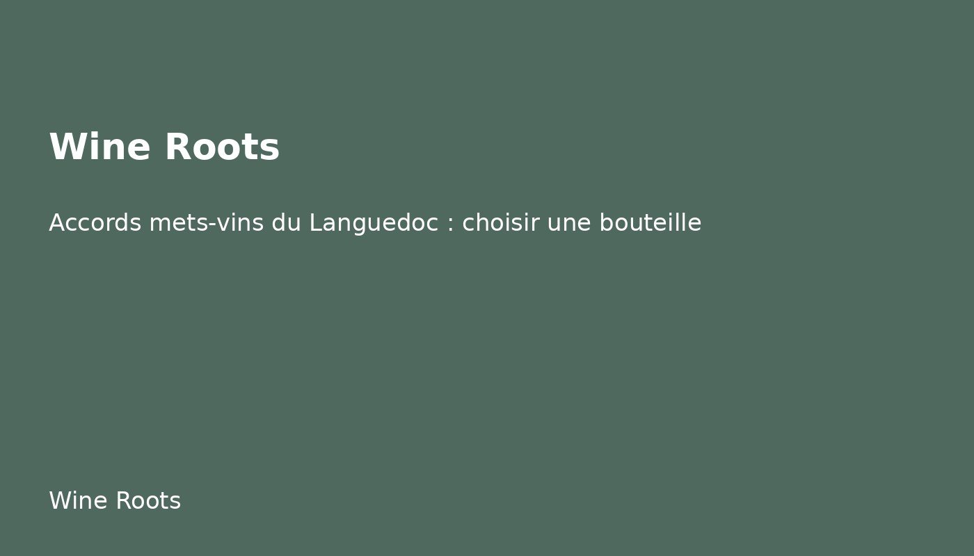 Accords mets-vins du Languedoc : choisir une bouteille pour chaque table 1 Accords mets-vins du Languedoc : choisir une bouteille pour chaque table
